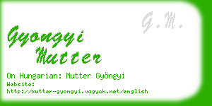gyongyi mutter business card